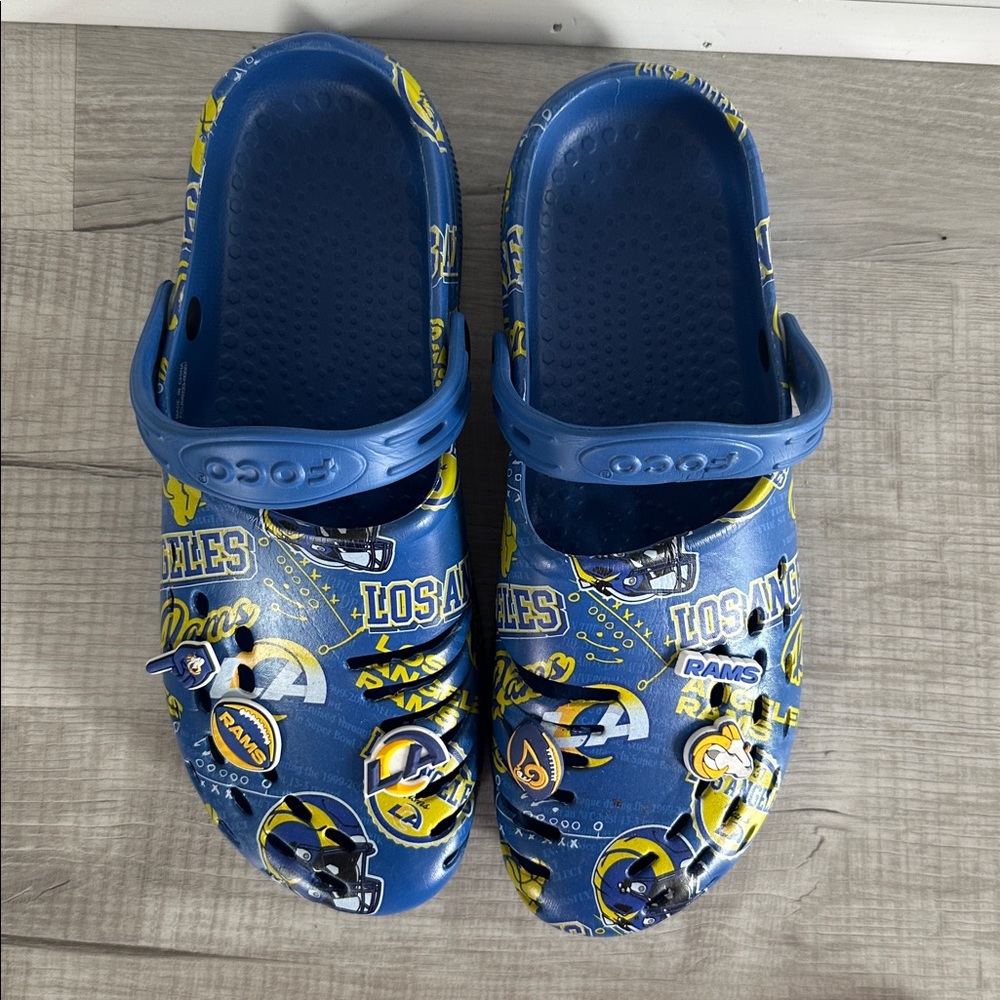 Blue Graphic Men's Clogs - Picture 4 of 7